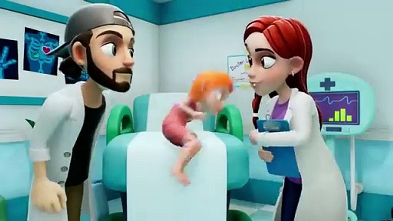 TURKEY FEET the Cartoon!!  Adley has a Doctor visit for STiCKER POX from Dr Dad! new 3D animation