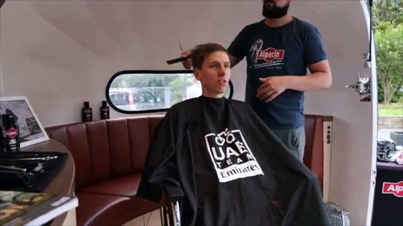 Cycling - Tour de France 2024 - Tadej Pogacar at the Barbershop : "I'm relax !"