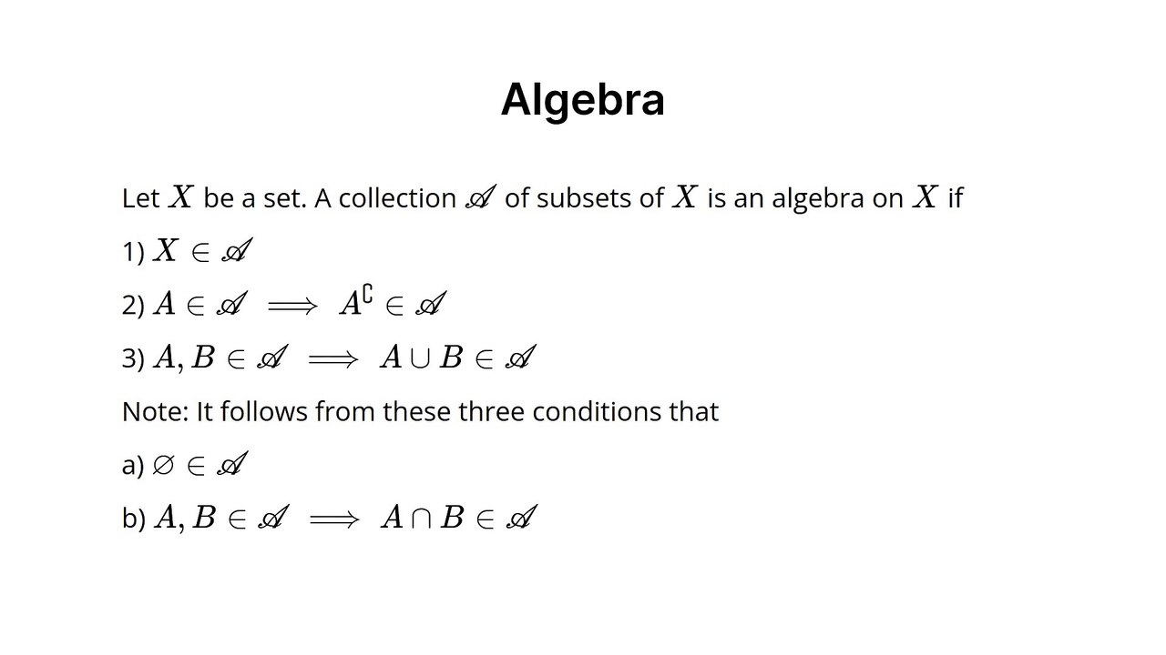 Algebra (Measure Theory)