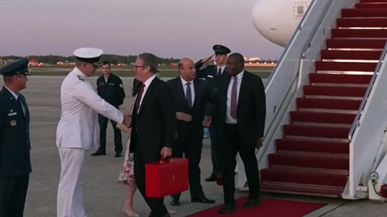 Keir Starmer arrives in US ahead of Biden Whitehouse visit