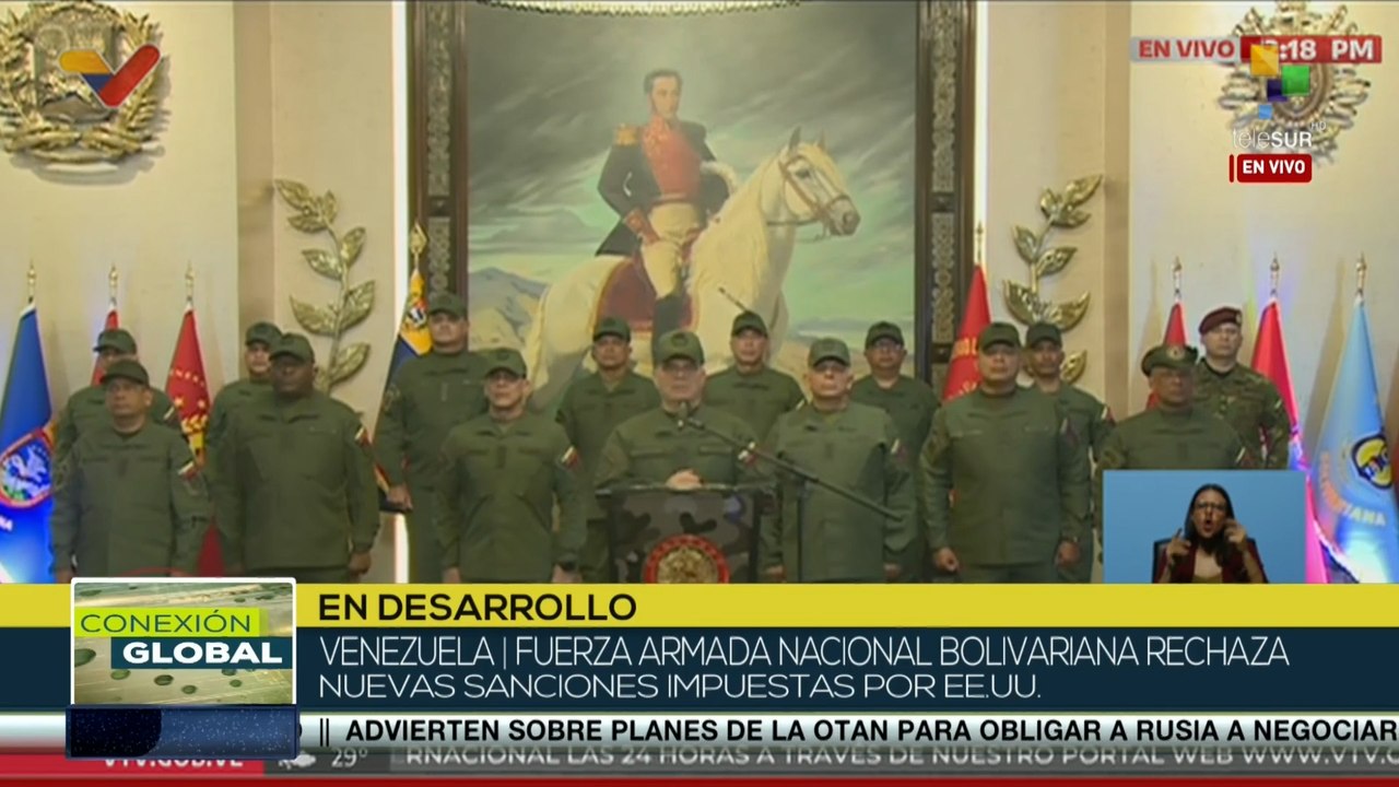 Alto mando militar rechaza nuevas sanciones contra Venezuela