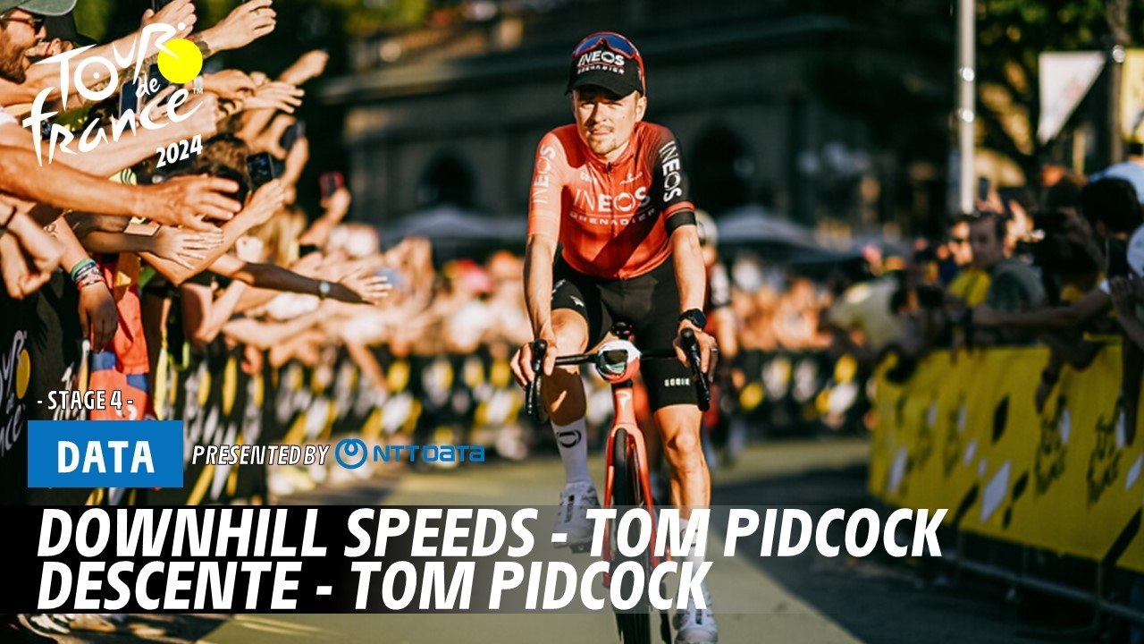Downhill speeds - Tom Pidcock - Tour de France 2024