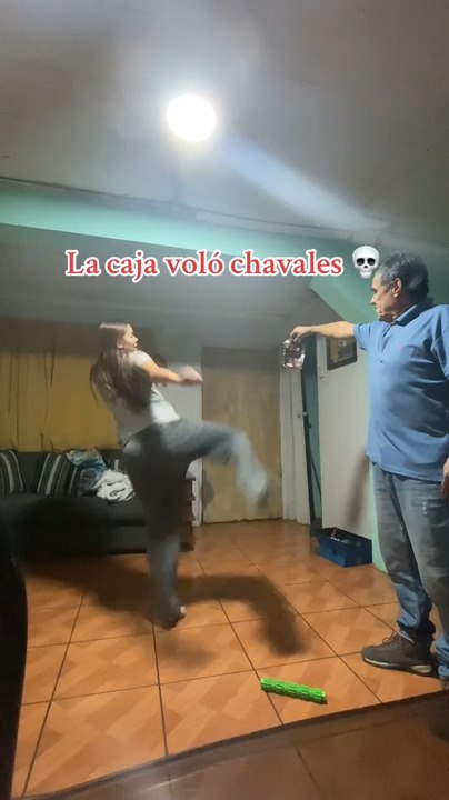 Girl Slips and Falls on Tiles While Performing High Kick