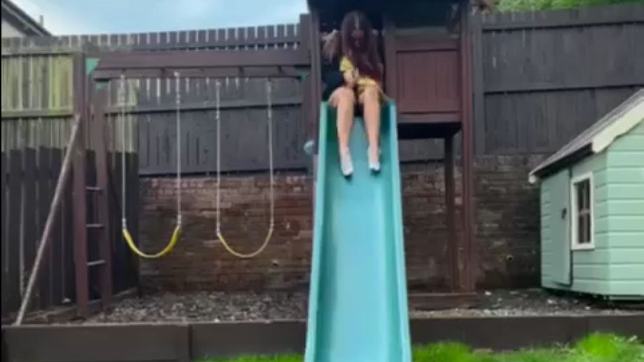Woman's ride down a slippery slide at Airbnb goes wrong