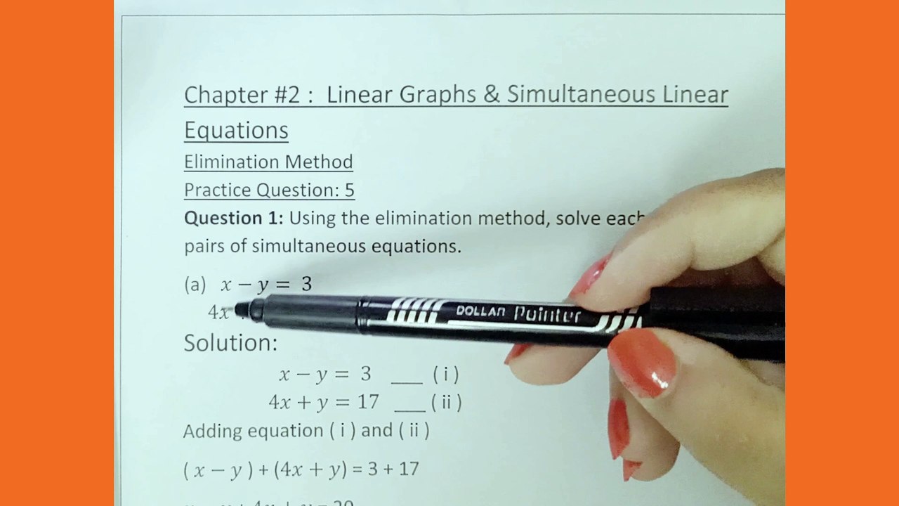 Linear graphs and linear equations