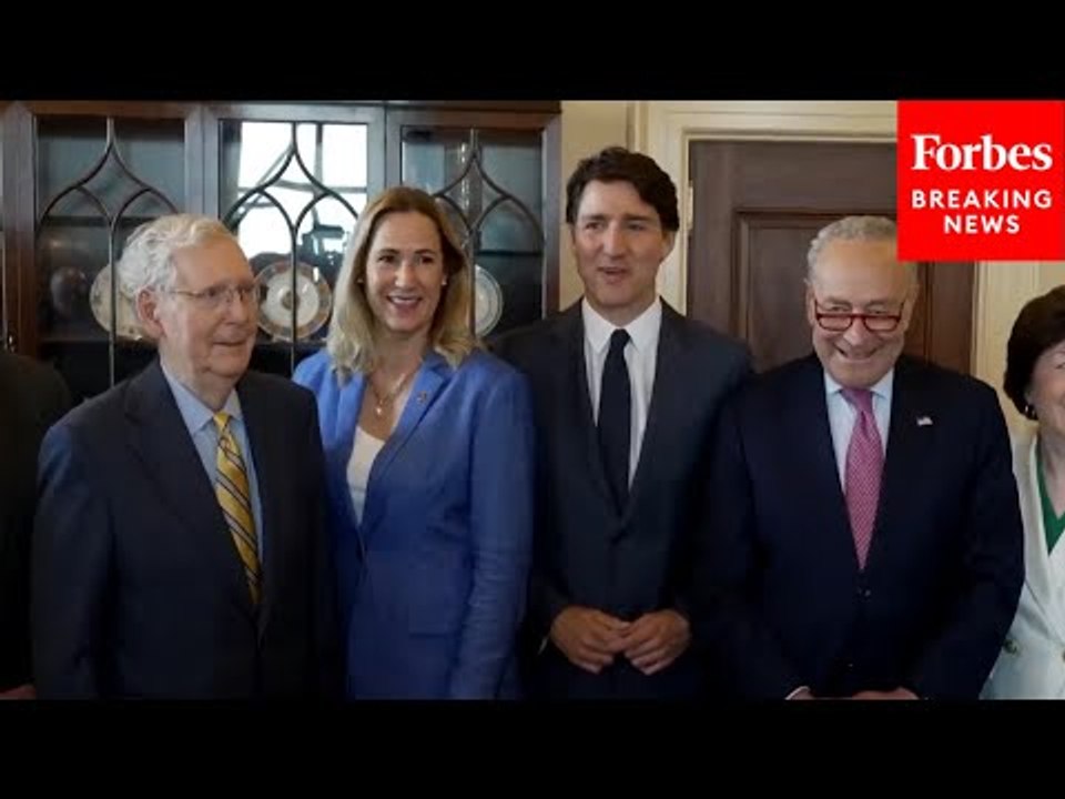 Canadian Prime Minister Justin Trudeau Meets With Senate Leaders Chuck Schumer And Mitch McConnell