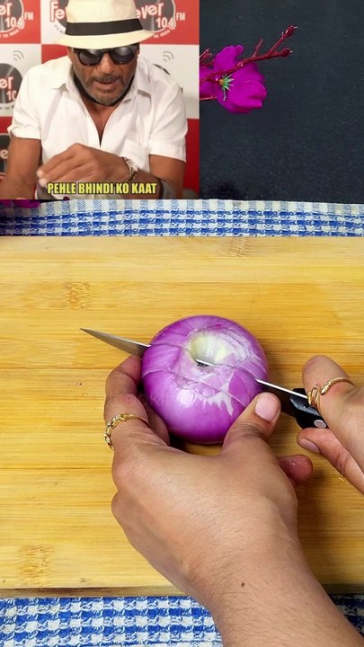 Jackie Shroff's Kaanda Bhindi Sookha Recipe (Jaggu Dada) #recipe #indianfood