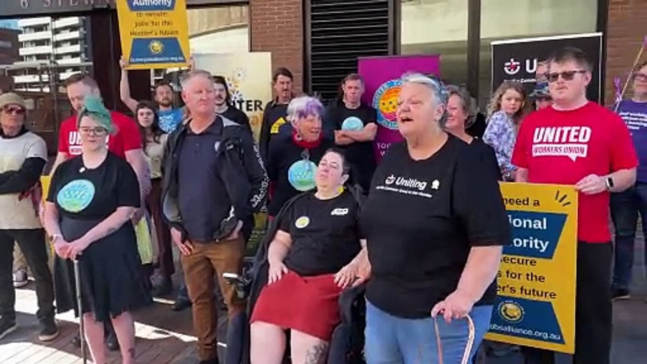 Hunter Community Alliance protest on NSW transition authority