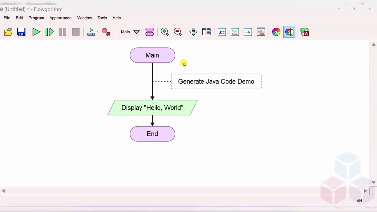 Generate Java Code from Flowgorithm Flowchart
