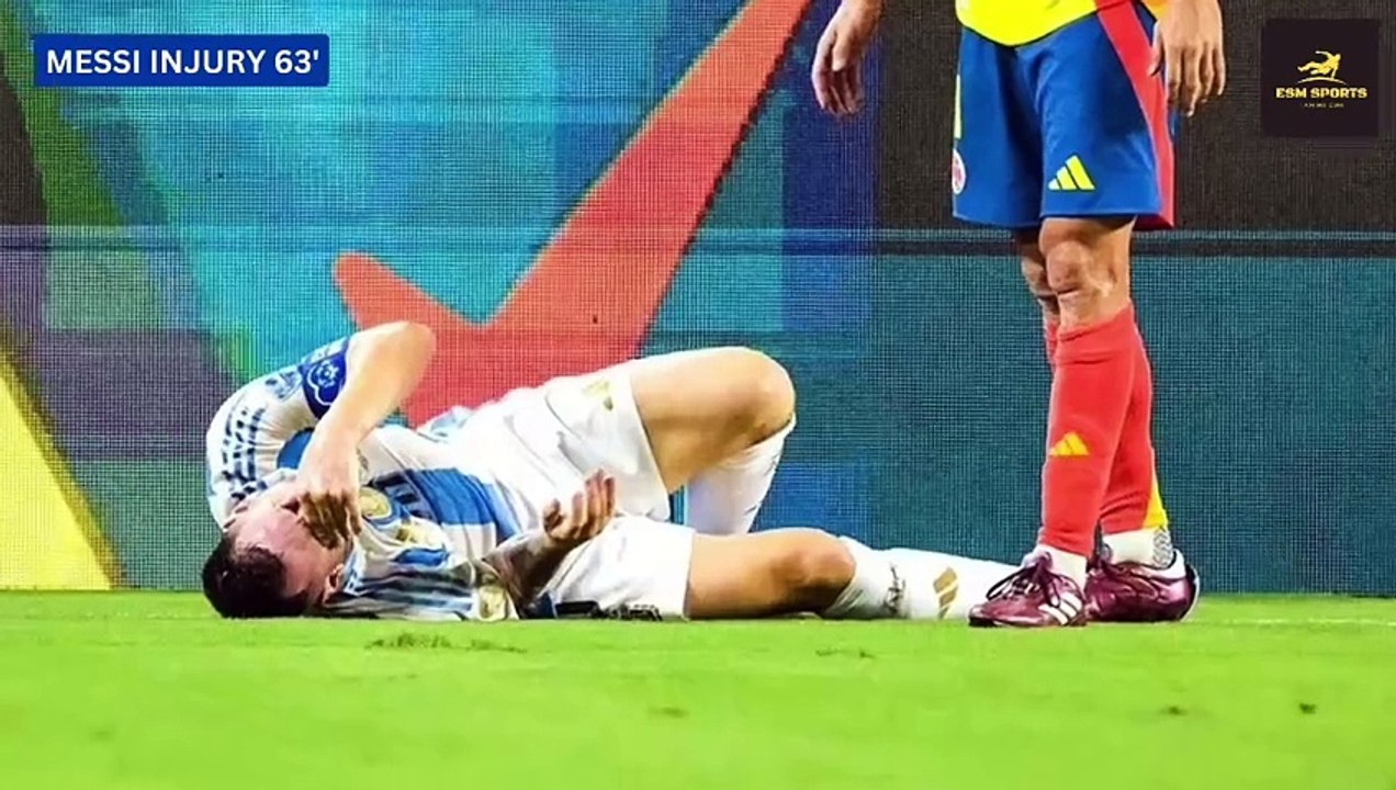 Lionel Messi Injury vs Colombia | Messi in Tears  | Copa America 2024 FINAL!