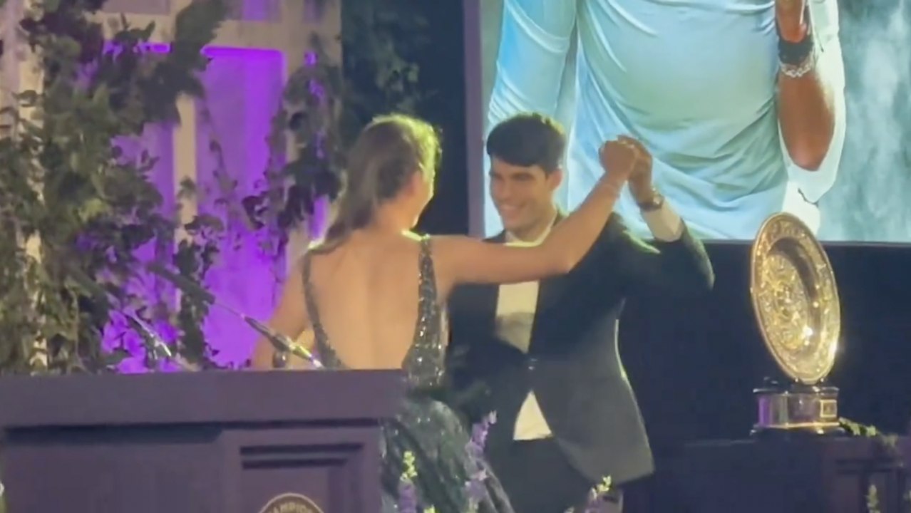 Tennis - Wimbledon 2024 - Carlos Alcaraz and Barbora Krejcikova joined the Wimbledon winners' championship