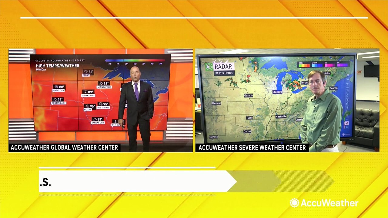 Severe weather threats in the northern US