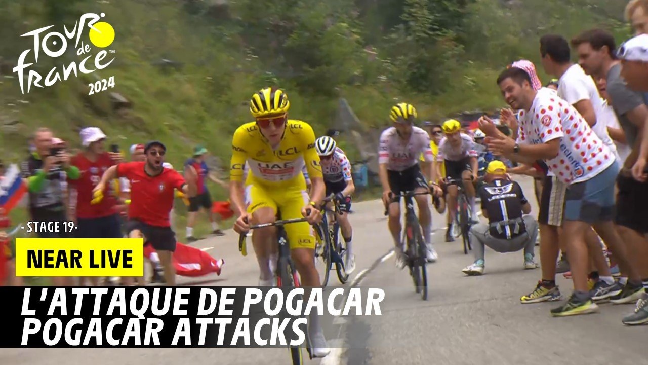 Pogacar Attacks  - Stage 19 - Tour de France 2024