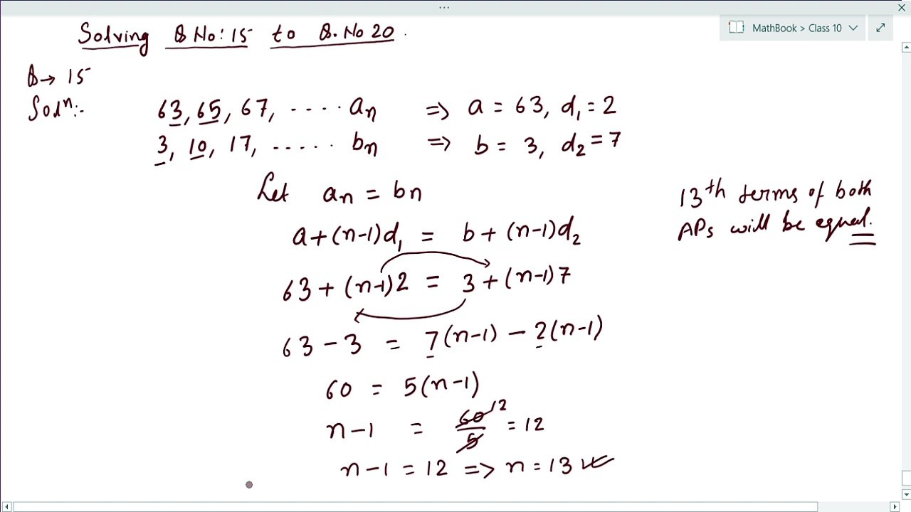 Arithmetic Progression P6