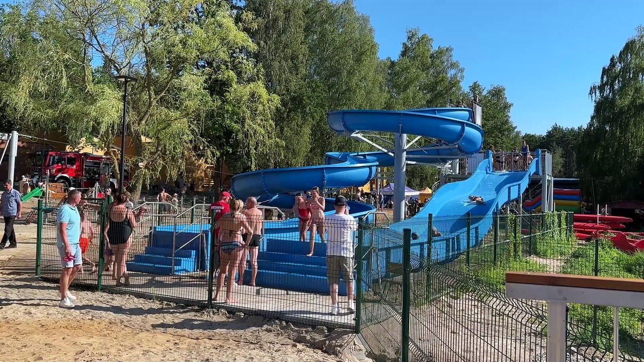 Ślizgawka na plaży "Delfin" w gminie Grudziądz