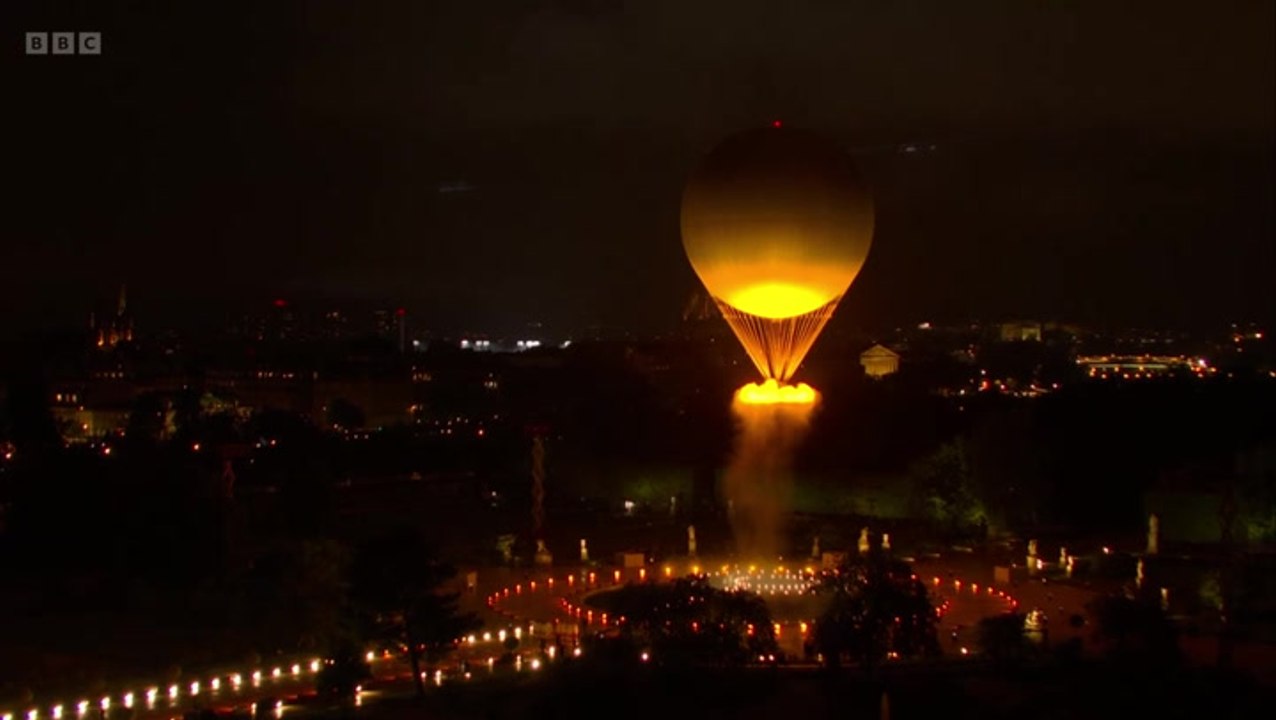 Flaming balloon cauldron marks start of 2024 Olympic Games