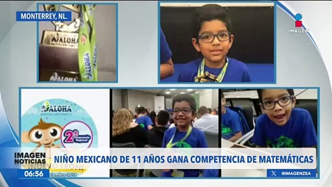 Niño mexicano de 11 años gana la  Competencia Internacional de Matemáticas