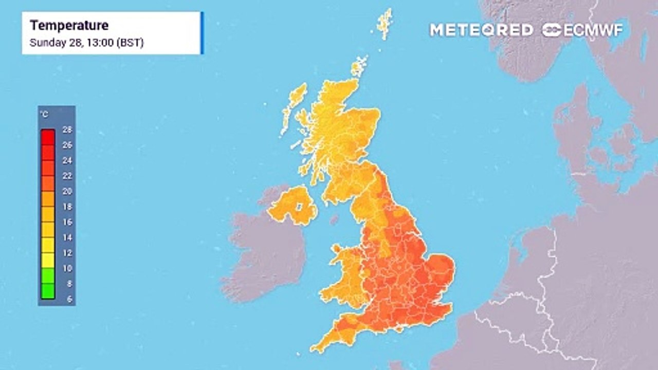 UK temperature forecast.