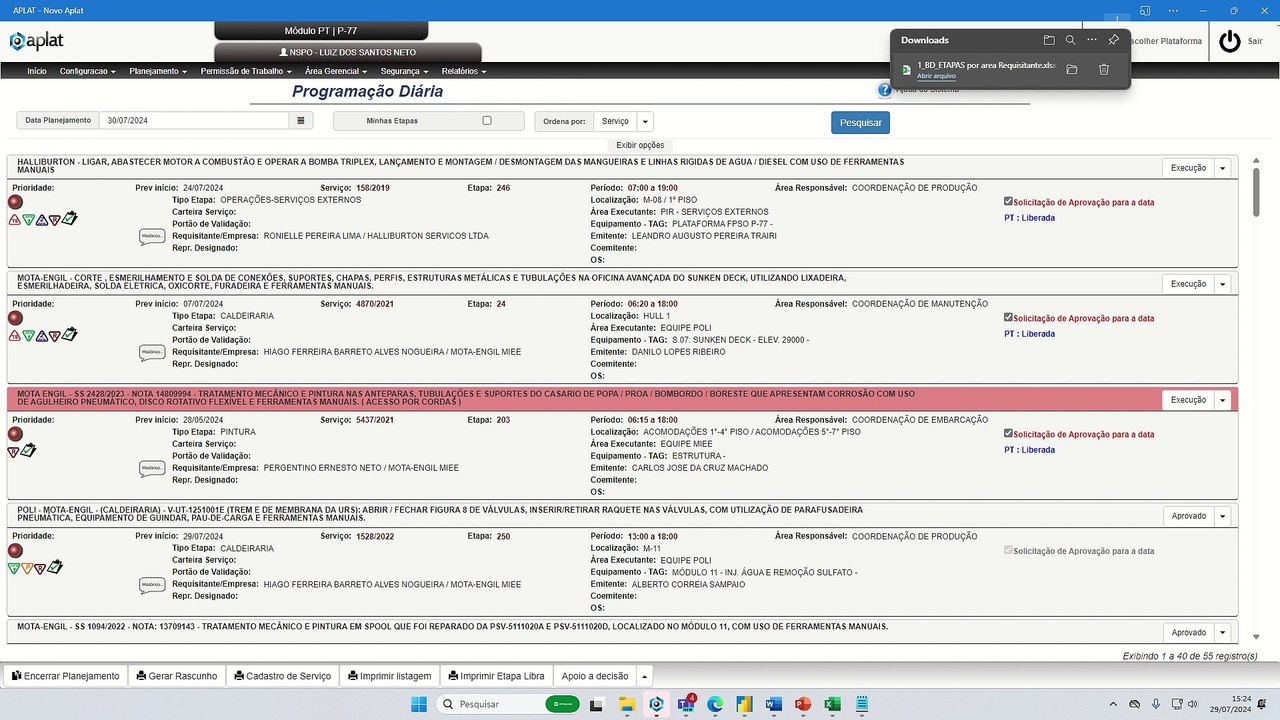 REUNIÃO DE SIMULTANEIDADE - EXTRAINDO DADOS