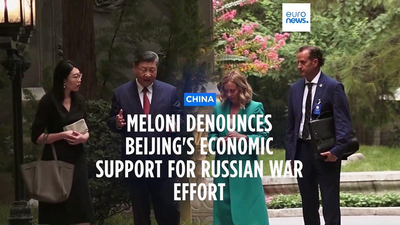 Italy PM Giorgia Meloni denounces Chinese economic support for Russia's war in Ukraine