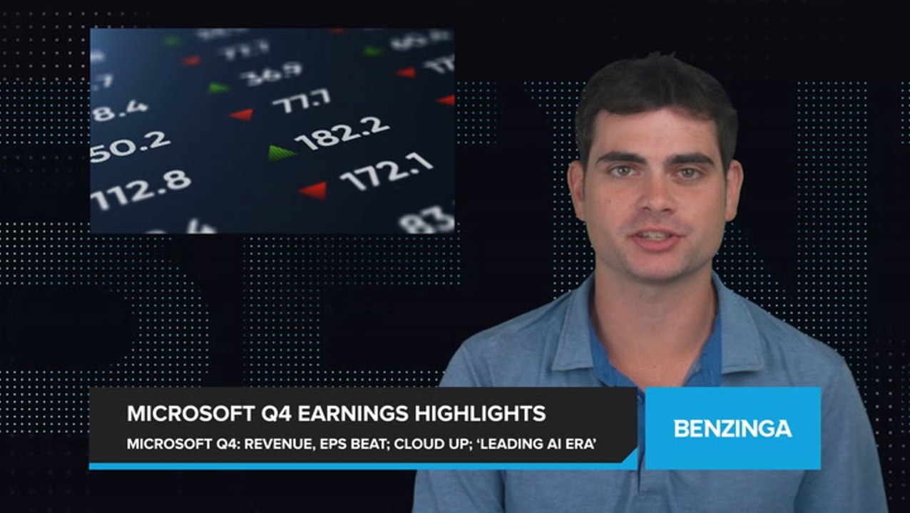 Microsoft Q4 Earnings Highlights: Revenue Beat, EPS Beat, Cloud Revenue Up YoY, 'Ensuring We Lead The AI Era'