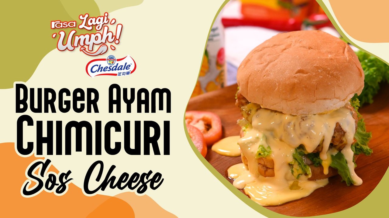 Burger Ayam Chimicuri Sos Cheese