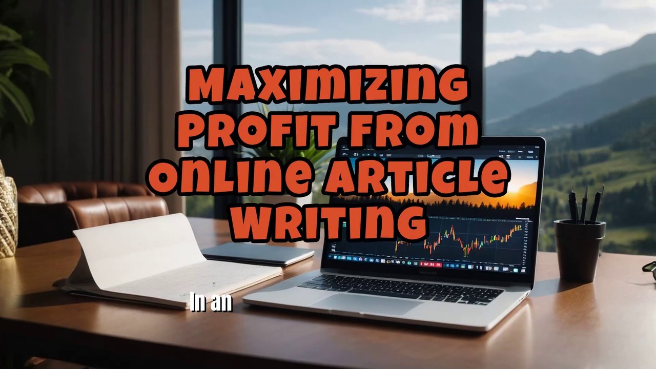 Maximizing Profit from Online Article Writing
