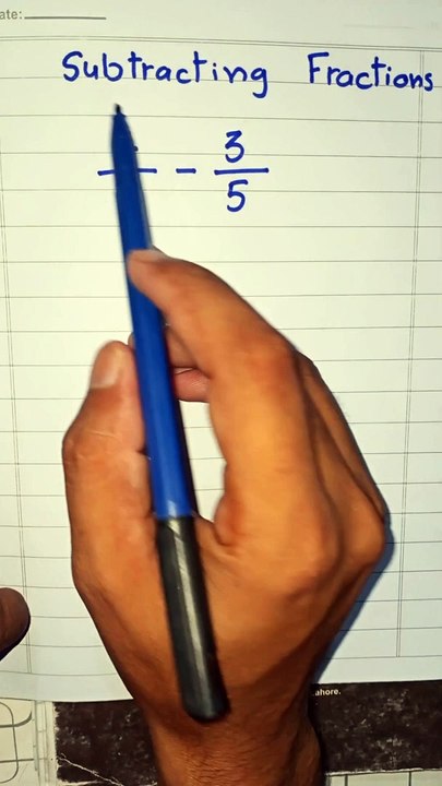 Subtracting Fractions Grade 5 Math Fractions