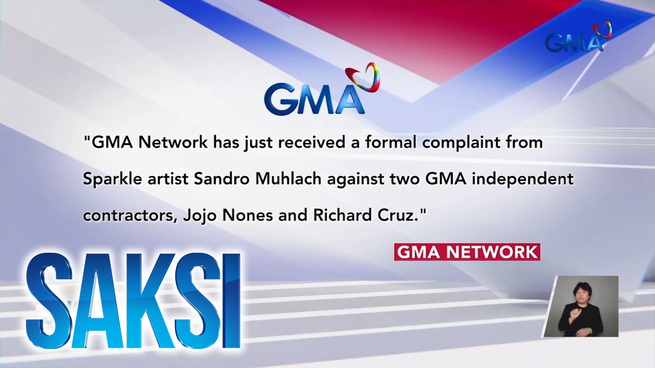 GMA, iniimbestigahan ang reklamo ng Sparkle artist na si Sandro Muhlach | Saksi