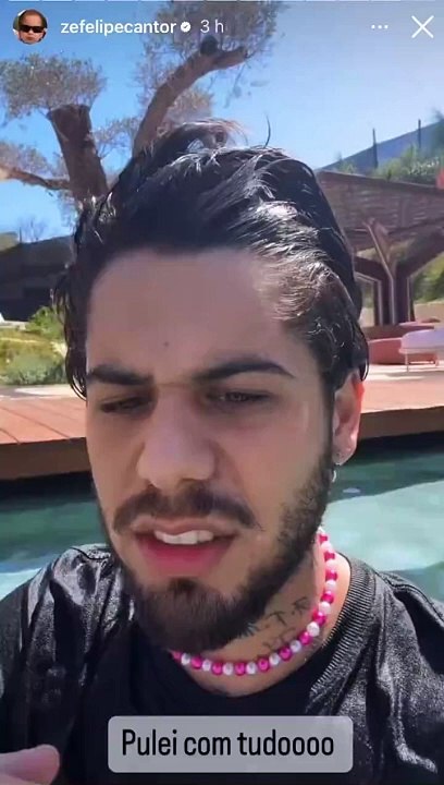 Zé Felipe salva a filha de afogamento