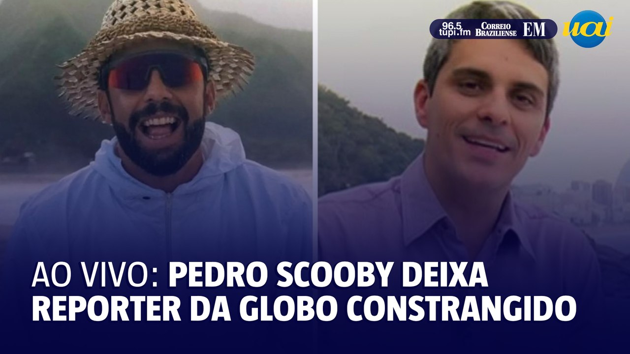 Pedro Scooby deixa reporter da Globo constrangido ao vivo