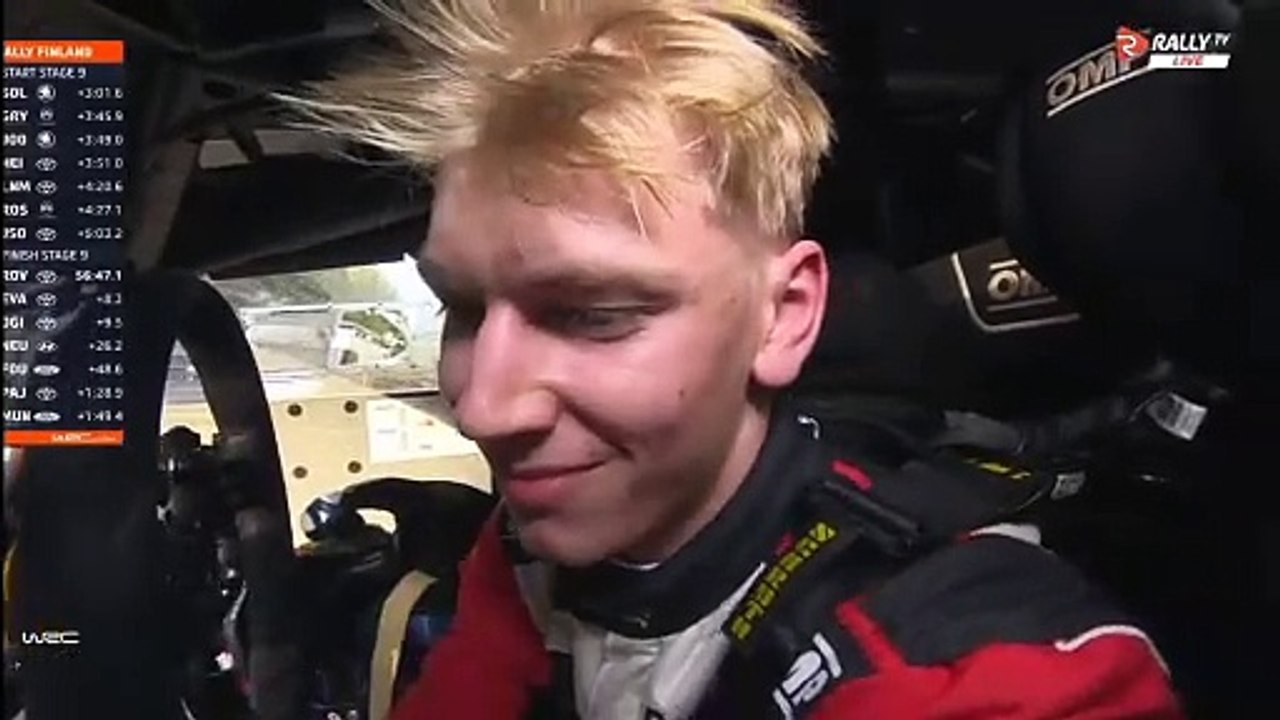 WRC Finland 2024 SS9 First Stage Win Pajari Amazing Reaction