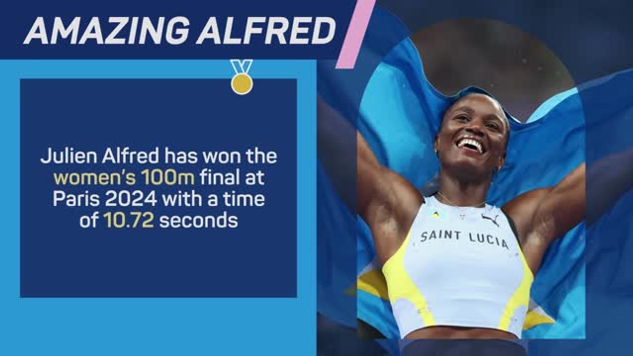 Julien Alfred claims women's 100m gold