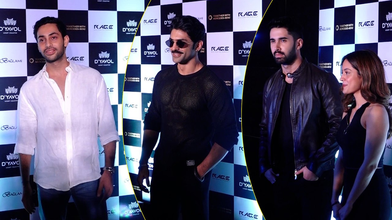 Rising Stars Agastya Nanda, Lakshya Lalwani, and Taha Shah Grace Their Presence at Aryan Khan's The Gold Dusk Event