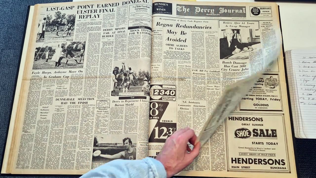 Derry Journal Paper August 2 1974