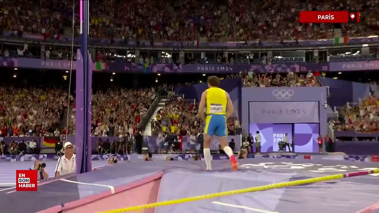 Olimpiyat rekoru kıran Armand Duplantis'ten Yusuf Dikeç hareketi