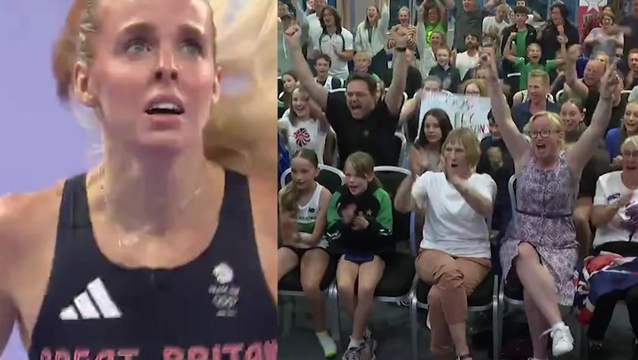 Ella Toone cheers and Denise Lewis close to tears as Keely Hodgkinson wins 800m Olympic gold