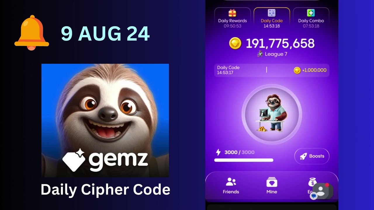 Today GEMZ Daily Cipher Code today 9 August 24 # GEMZ Daily CODE Today