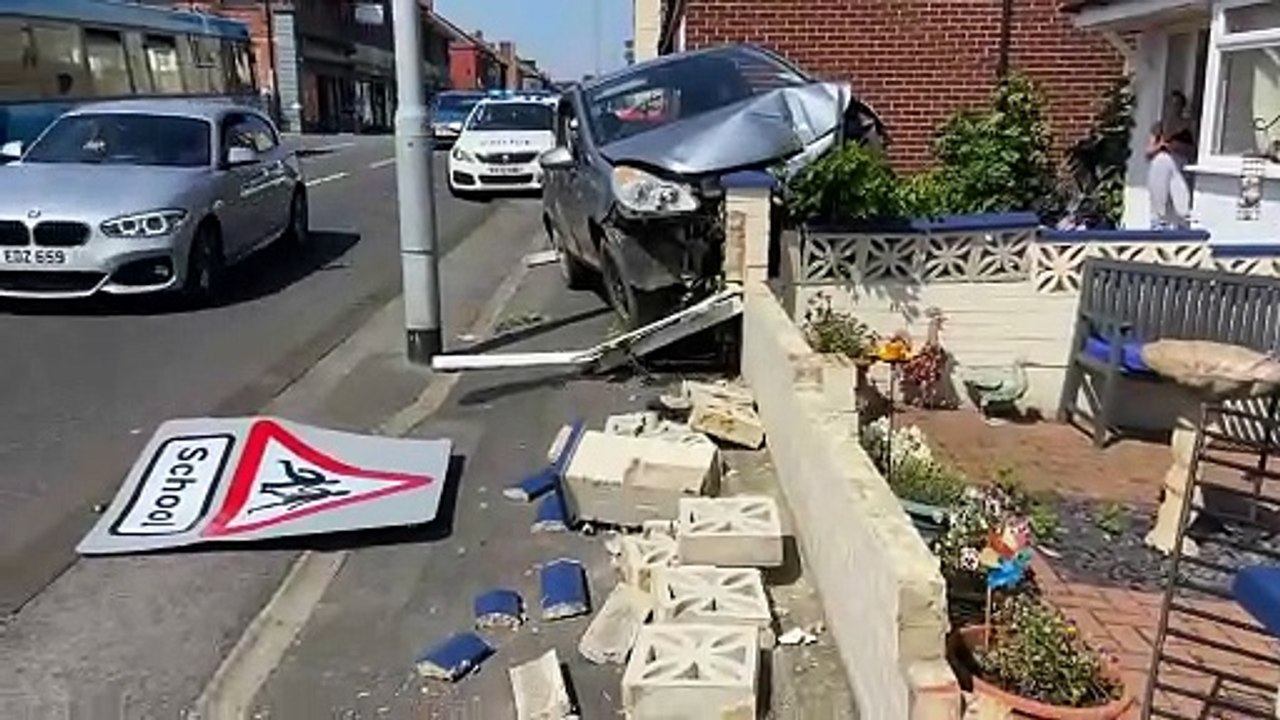 Enquiries ongoing as car crashes into garden wall in Blackhall