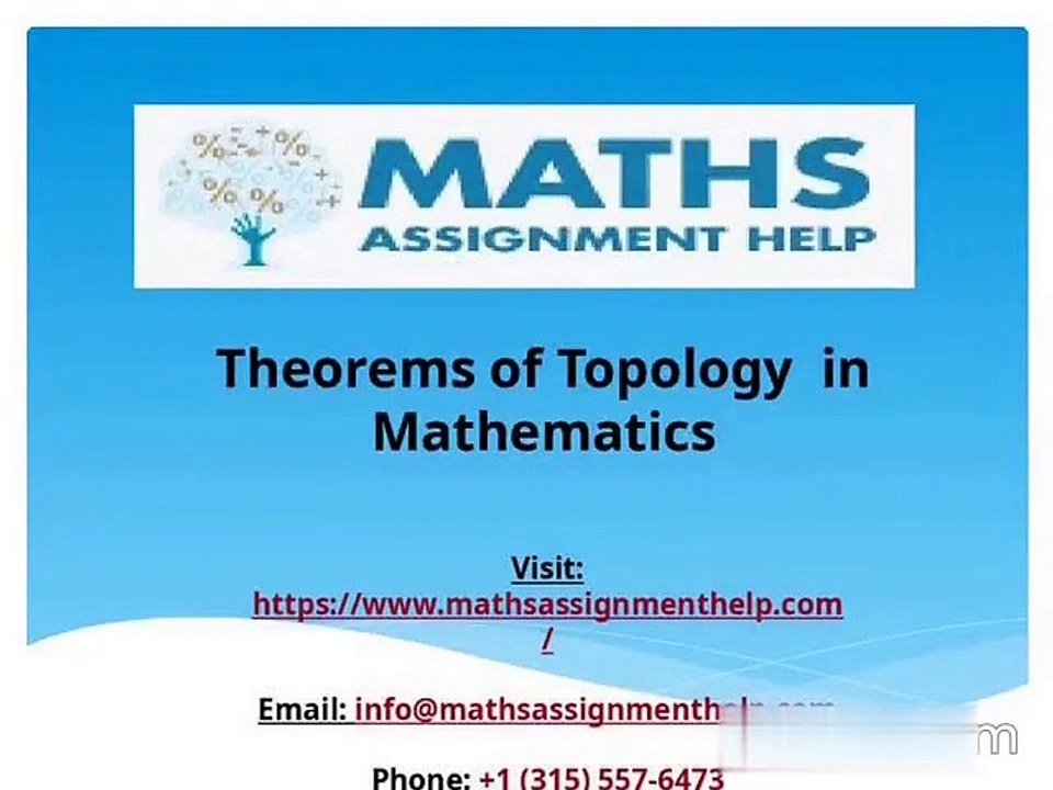 Theorems of Topology  in Mathematics
