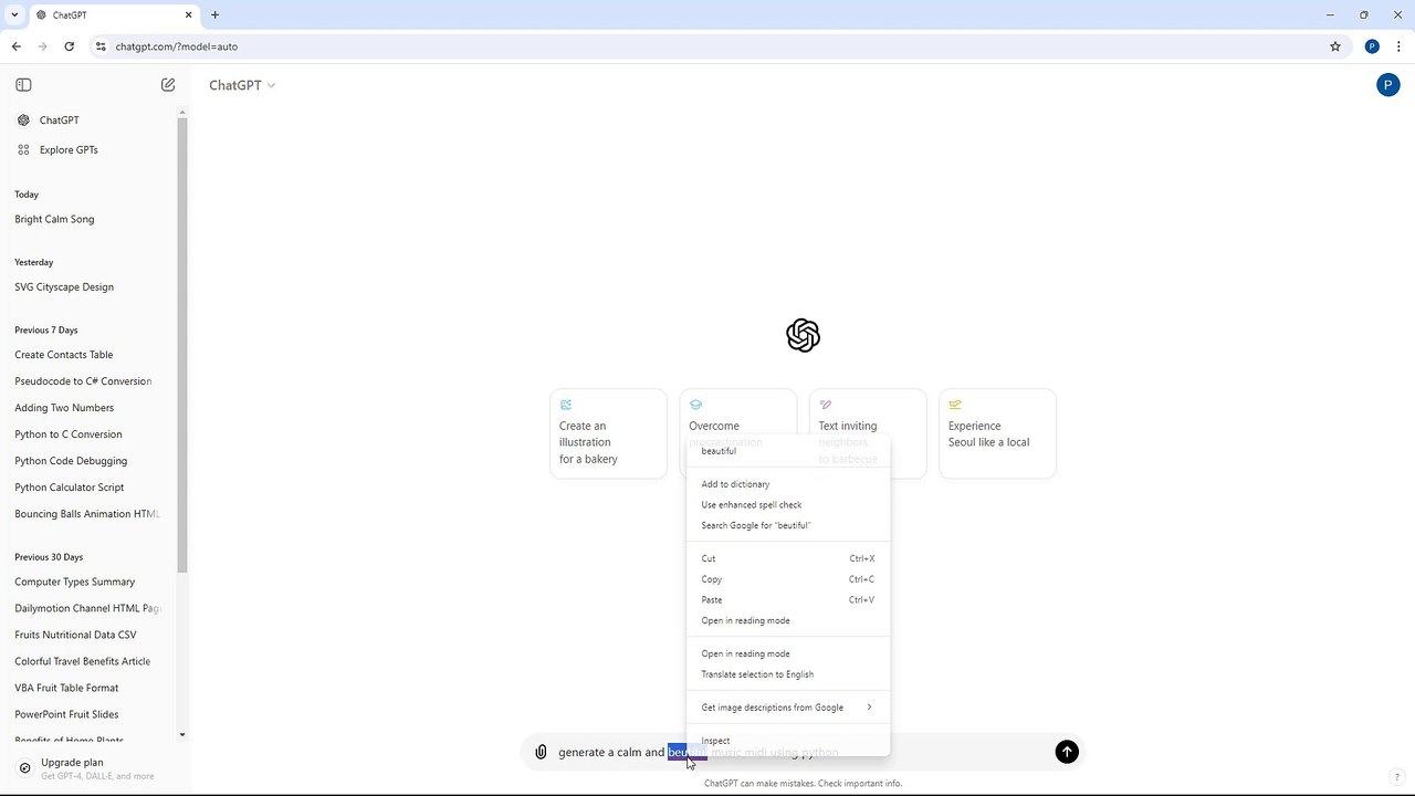ChatGPT Course Section 20 Creating MIDI Notation Python Code