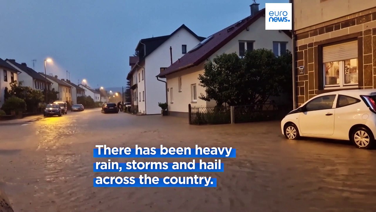 Germany and Belgium experience severe thunderstorms and flooding