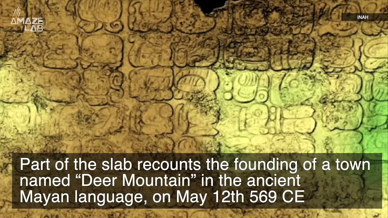 Ancient Glyphs Discovered on Massive Stone Slab Detail Untold Secrets of Mayan City