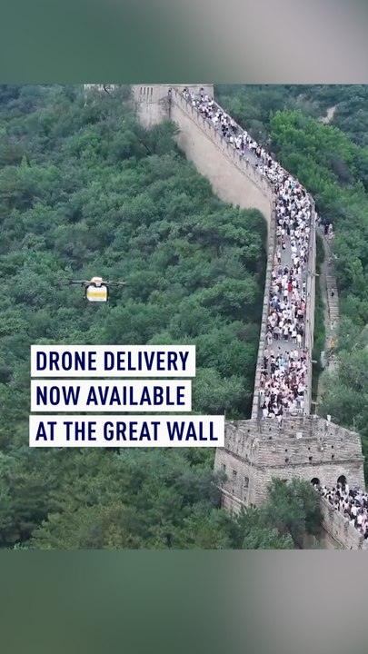 Drone delivery now available at the Great Wall