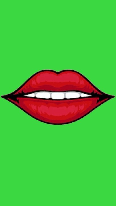 green screen mouth, Human mouth green screen