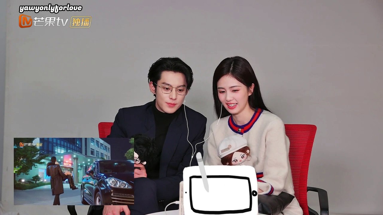 (Eng Sub) 231124 Only For Love Video Reaction With Dylan Wang And Bai Lu