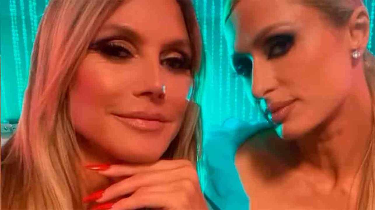 Heidi Klum, 51, loistaa vaaleanpunaisessa mekossa ilman rintaliivejä Paris Hiltonin uudessa musiikkivideossa