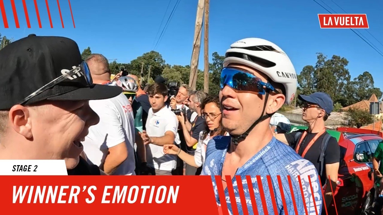 Winner's emotion - Stage 2 - La Vuelta 2024
