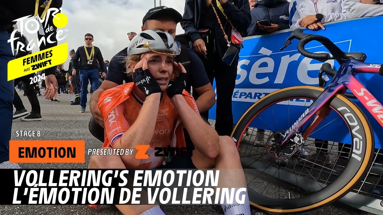 Vollering's emotion after winner the stage but losing the Tour - Stage 8