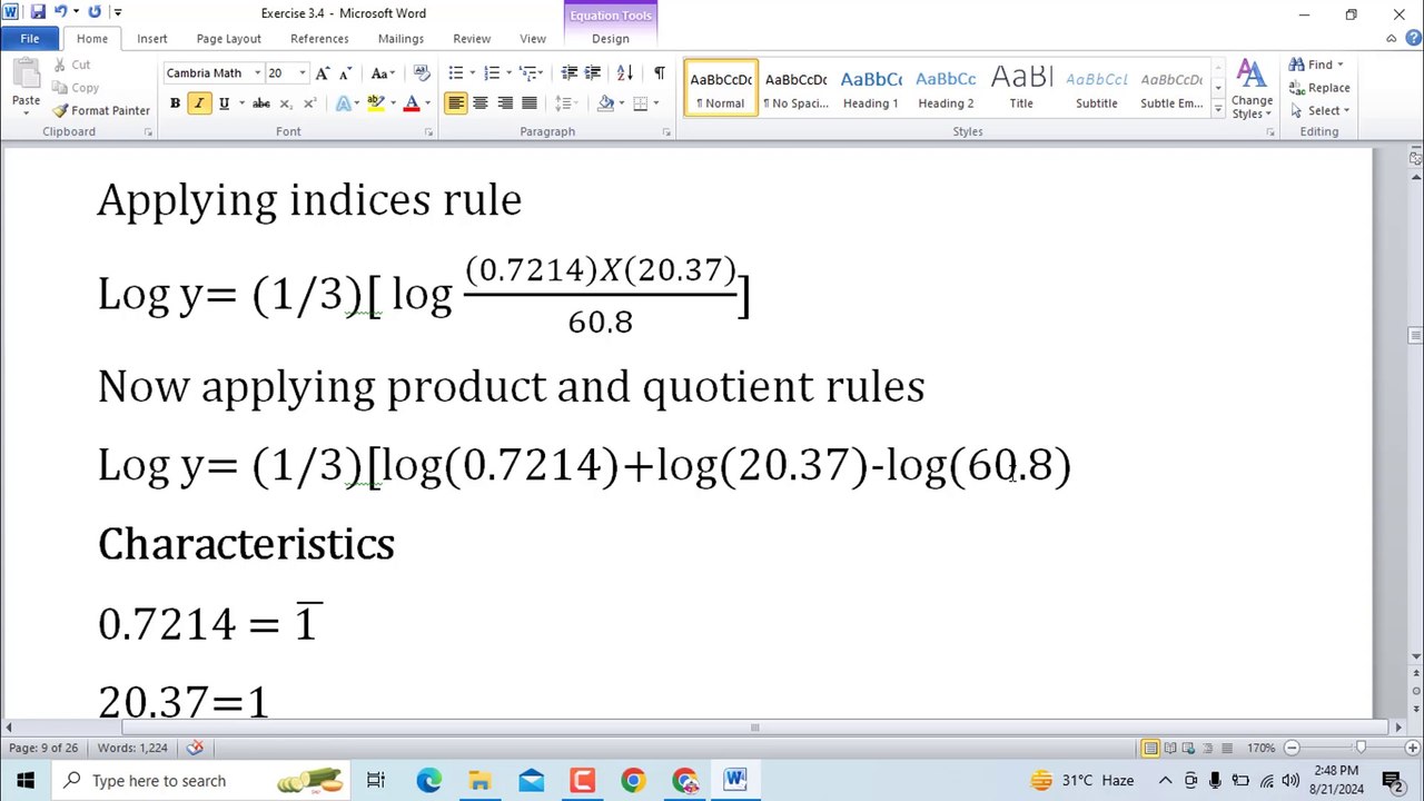 Ex 3.4-9th class math-Logarithms-Q 4 part v and vi-FBISE
